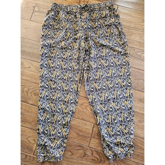 Fat Face Bengal Tiger Paisley Wide Leg Pants Women's Size 12 Hippy Bohemian - Picture 4 of 9